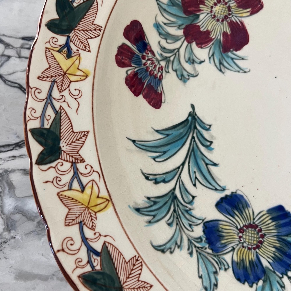 Vintage Fred Roberts Company fall floral platter, made in Japan - Picture 2 of 6